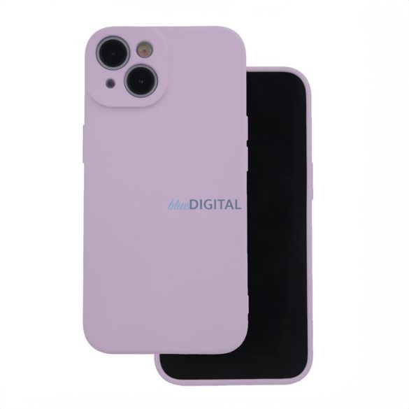 Samsung Galaxy A52 4G/5G hátlap tok, szilikon, tok, velúr belső, lila, matt, SM-A525, SM-A526, Silicone Case