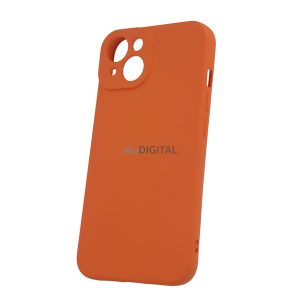 Samsung Galaxy A05s hátlap tok, szilikon, tok, velúr belső, narancssárga, matt, SM-A057, Silicone Case