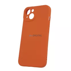   Samsung Galaxy A34  szilikon tok, hátlap tok, velúr belső, narancssárga, matt, SM-A346, Silicone Case