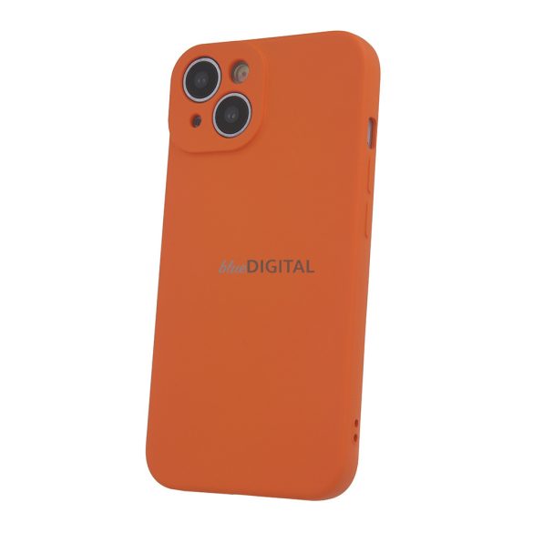 Xiaomi Redmi 13C 4G hátlap tok, szilikon, tok, velúr belső, narancssárga, matt, Silicone Case