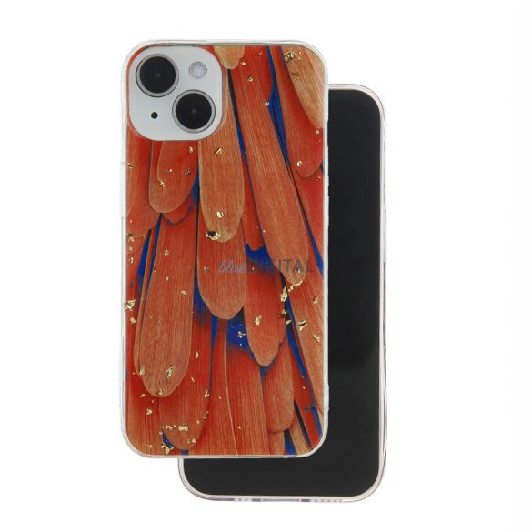 iPhone 13 (6.1") hátlap tok, TPU tok, Gold Glam Orange