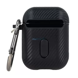   Airpods 3 TPU tok akasztóval, carbon mintás, fekete, Carbon