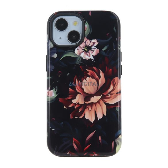 iPhone 12 / 12 Pro (6,1") hátlap tok, kemény tok, TPU / PC tok, virág mintás, Decor Peony