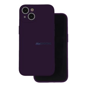 Samsung Galaxy A35 szilikon tok, hátlap tok, velúr belső, sötétlila, matt, SM-A356, Silicone Case