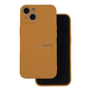 Xiaomi Redmi A3 szilikon tok, hátlap tok, velúr belső, barna, matt, Silicone Case