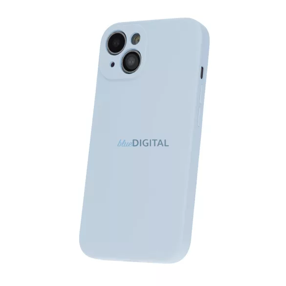 Xiaomi Redmi Note 14 Pro 5G szilikon tok, hátlap tok, velúr belső, babakék, matt, Silicone Case