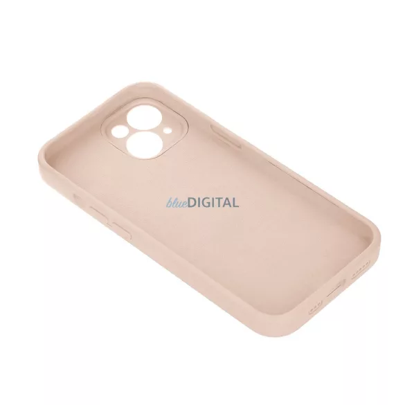 Samsung Galaxy A15 szilikon tok, hátlap tok, velúr belső, bézs, matt, SM-A156, Silicone Case
