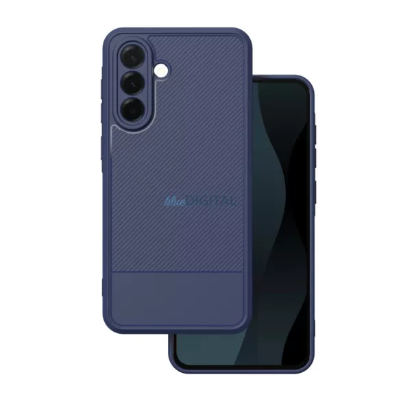 Samsung Galaxy A36 hátlap tok, TPU tok, kamera védelemmel, kék, SM-A366, Simple carbon