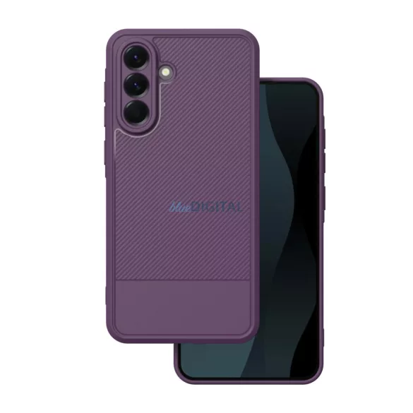 Samsung Galaxy A17 4G/5G hátlap tok, TPU tok, kamera védelemmel, lila, SM-A175, SM-A176, Simple carbon