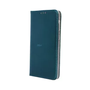 Samsung Galaxy A37 telefon tok, könyvtok, notesz tok, oldalra nyíló tok, mágnesesen záródó, SM-A376, zöld, Smart Magnetic