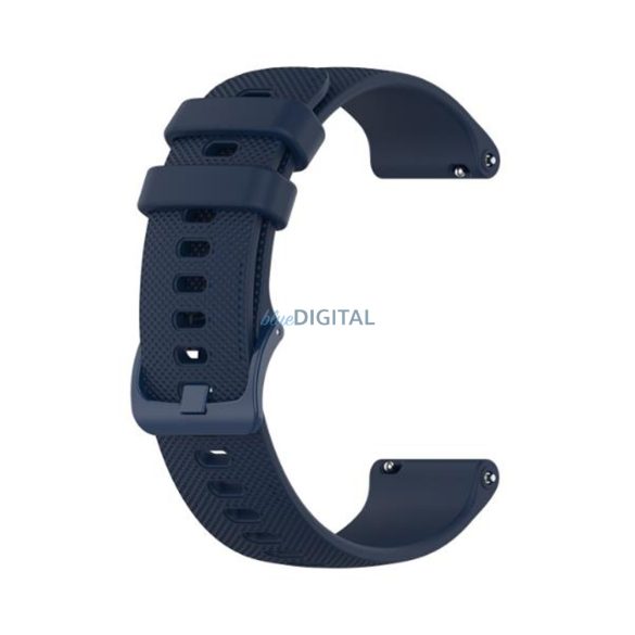 Samsung Galaxy Watch 4/5/Active 2 / Huawei Watch GT 3 / GT 3 Pro okosóra szíj, szilikon, sötétkék, Techsuit