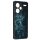 Xiaomi Redmi Note 13 Pro Plus kemény hátlap tok, üveg / polikarbonát / TPU tok, kék felhő mintás, Techsuit Glaze Blue Nebula