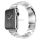 Apple Watch 6 / 7 / 8 / 9 / SE / SE 2 / Ultra / Ultra 2 okosóra szíj, fém, ezüst, 42/44/45/49mm, Techsuit