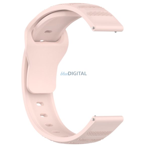 Samsung Galaxy Watch 4/5/Active 2 / Huawei Watch GT 3 / GT 3 Pro okosóra szíj, szilikon, rózsaszín, Techsuit