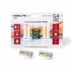 Asalite LED Izzó G4 12V 2W 3000K (220 lumen) (2db / csomag)