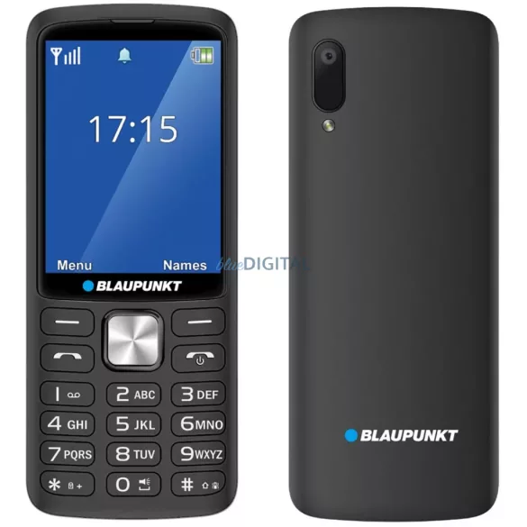 Blaupunkt V25 mobiltelefon, kártyafüggetlen, dual sim, magyar nyelvű, fekete