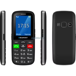   Blaupunkt BS09 mobiltelefon, dual sim, kártyafüggetlen, magyar nyelvű, fekete-szürke
