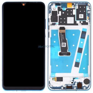 Huawei P30 Lite (2019) LCD + érintőpanel kerettel, kék (Paecock Blue), 48 Mp verzió