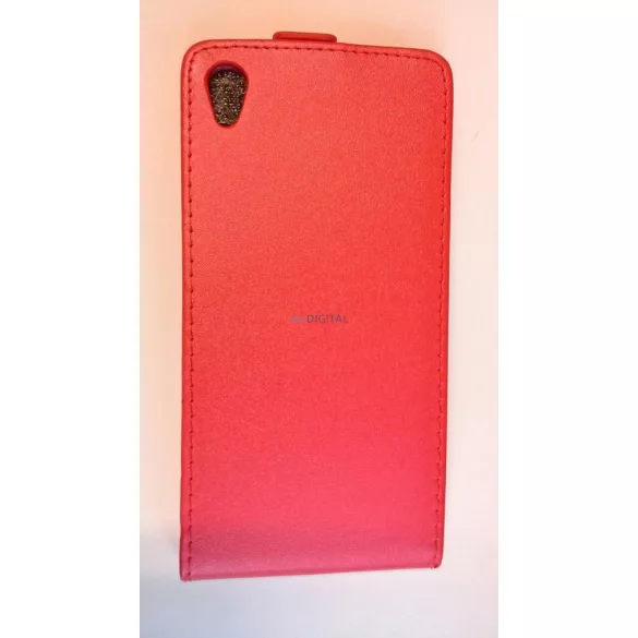 Sony Xperia Z5 Premium E6853 piros szilikon keretes vékony flip tok