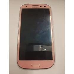   Samsung Galaxy S3 LCD + érintőpanel kerettel, rózsaszín, gyári, SM-I9300