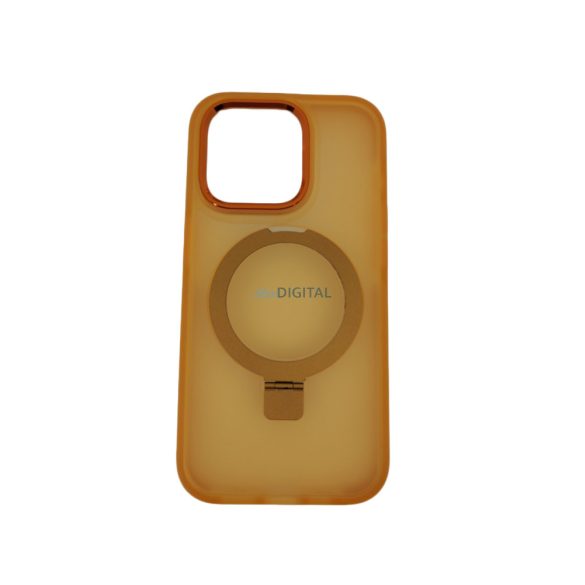 iPhone 14 Pro (6.1") hátlap tok, műanyag / TPU tok, narancssárga / áttetsző, Magsafe