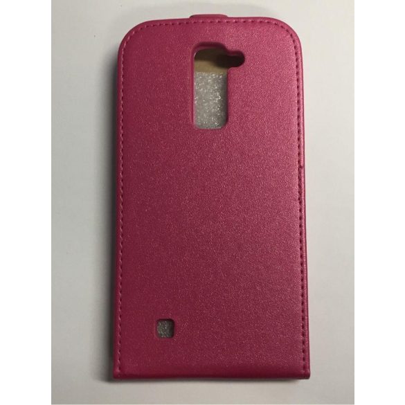 LG K10 K430 rózsaszín pink szilikon keretes vékony flip tok