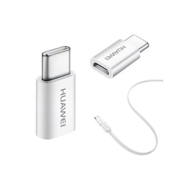 Huawei AP52 fehér gyári Micro usb - Type-C adapter csomagolt