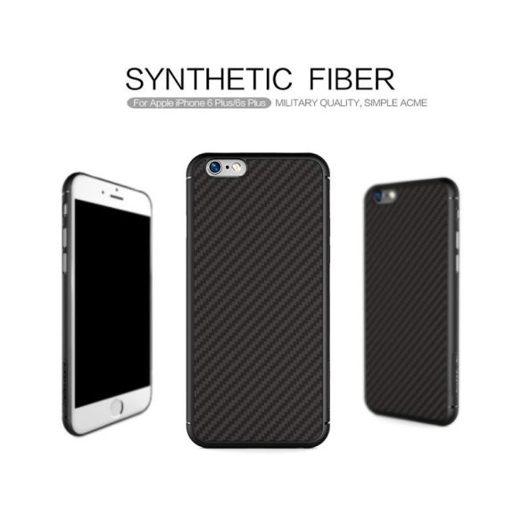 Nillkin Synthetic Fiber iPhone 6 6S Plus (5,5") fekete carbon prémium hátlap tok