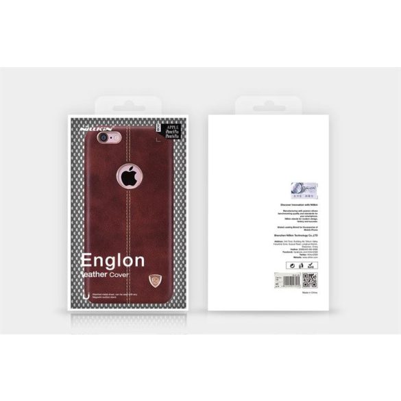 Nillkin Englon iPhone 6 6S (4,7") barna bőr prémium hátlap tok