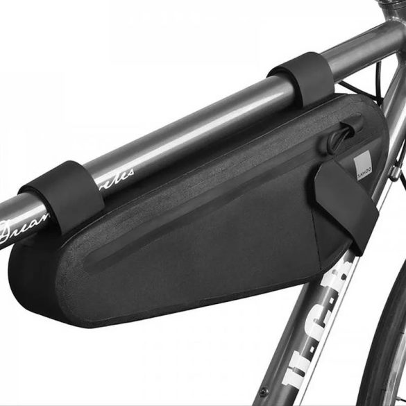 Univerzális kerékpáros / biciklis tartó, táska, vázra szerelhető, 2L, fekete, vízálló, Sahoo 122033