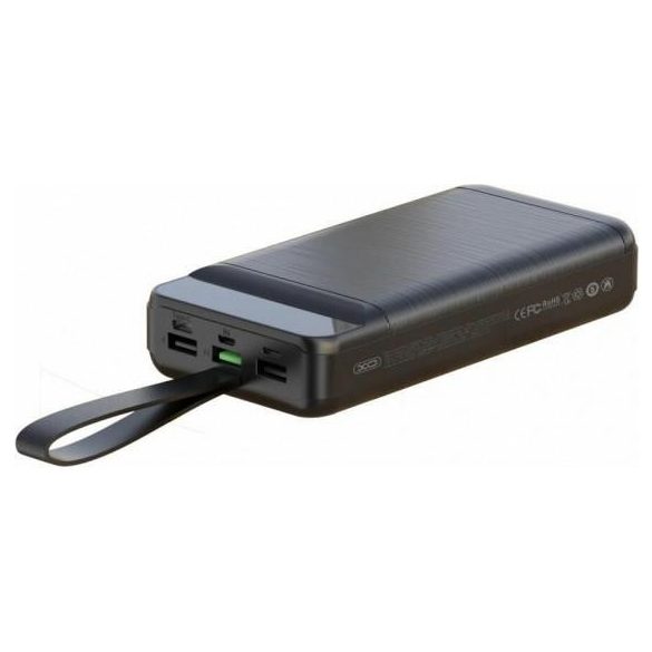 Power Bank, 40000mAh, 3xUSB, Type-C, Micro USB, 8pin port, PD20W+QC22.5W, fekete, XO-PR157