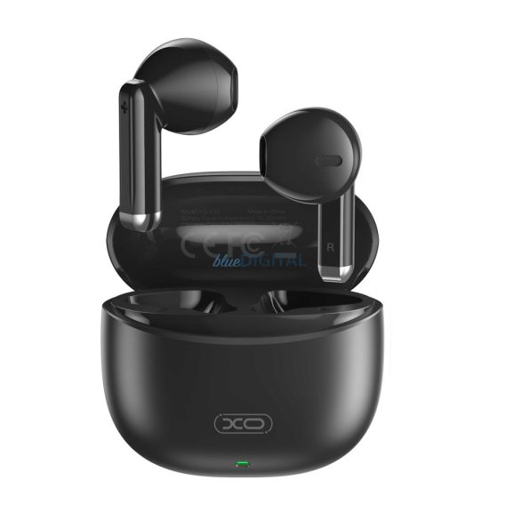 Stereo bluetooth headset vezeték nélküli töltőtokkal, TWS, fekete, XO X33