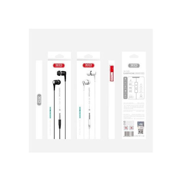 XO EP21 fekete 3.5mm jack stereo headset fülhallgató