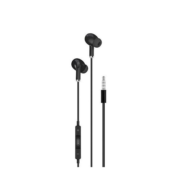 XO EP22 fekete 3.5mm jack hangerőszabályzós stereo headset fülhallgató