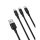 XO NB173 3in1 iPhone 8pin Type-C Micro USB fekete adatkábel 1.2m 2.4A XO NB173 3in1 iPhone 8pin Type-C Micro USB fekete adatkábel 1.2m 2.4A