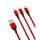 XO NB173 3in1 iPhone 8pin-Type-C Micro USB piros adatkábel 1.2m 2.4A XO NB173 3in1 iPhone 8pin-Type-C Micro USB piros adatkábel 1.2m 2.4A