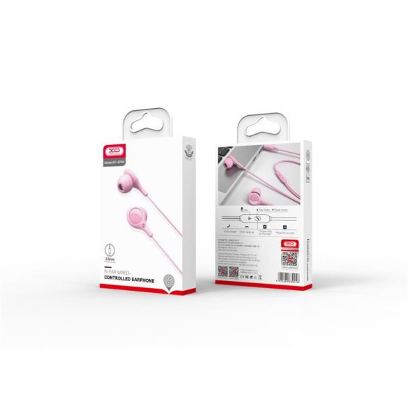 XO-EP46 rózsaszín felvevőgombos 3.5 mm jack headset fülhallgató