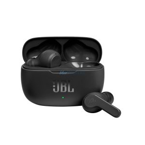 Stereo bluetooth headset vezeték nélküli töltőtokkal, TWS, fekete, JBL Vibe 200