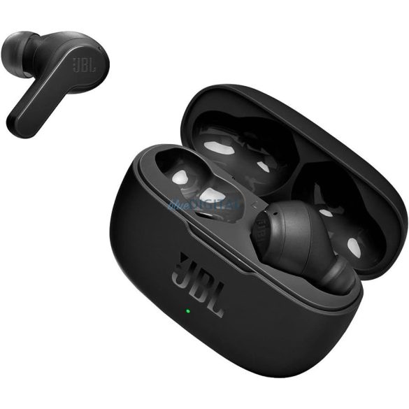 Stereo bluetooth headset vezeték nélküli töltőtokkal, TWS, fekete, JBL Vibe 200