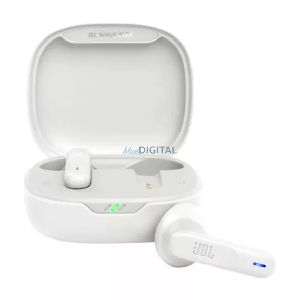 JBL Wave Flex stereo bluetooth headset vezeték nélküli töltőtokkal, TWS, fehér