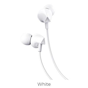 Stereo headset 3.5 mm jack csatlakozóval, fehér, Hoco M60