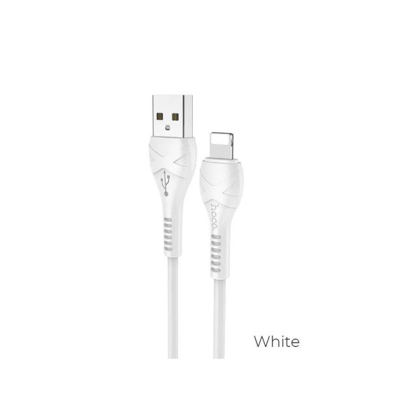 iPhone 8pin gyorstöltő adatkábel, 2.4A, 1M, fehér, Hoco X37