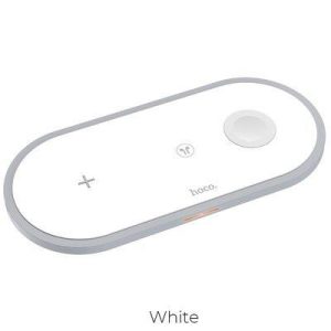  3in1 wireless töltő pad, 10W / 2A, fehér, Hoco CW24
