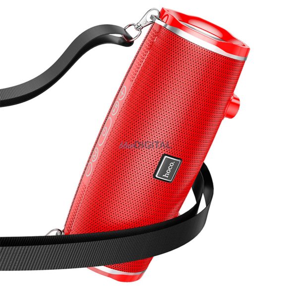 Hoco BS40 bluetooth hangszóró, 2x 7W, IPX5, vállra akasztható, piros