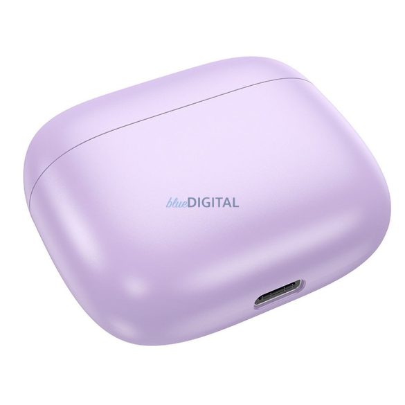 Stereo bluetooth headset vezeték nélküli töltőtokkal, TWS, lila, Hoco EQ2
