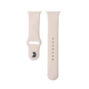 Apple Watch 1/2/3/4/5 okosóra szilikon szíj, kő fehér, 38/40/41mm, Devia Deluxe Sport