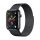 Apple Watch 1/2/3/4/5 okosóra fém, fekete, 38/40/41mm, Devia Elegant Milanese