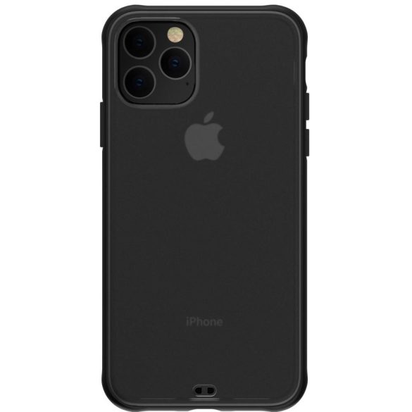 iPhone 11 Pro (5,8") hátlap tok, átlátszó / fekete kerettel, Devia Soft Elegant