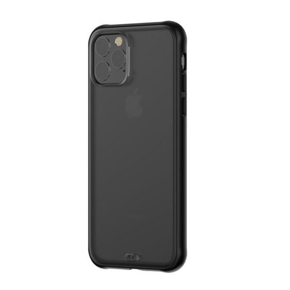 iPhone 11 Pro Max 2019 (6,5") hátlap tok, átlátszó / fekete kerettel, Devia Soft Elegant