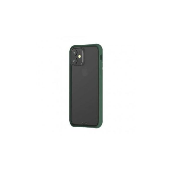 iPhone 11 Pro Max 2019 (6,5")  hátlap tok, átlátszó / zöld kerettel, Devia Soft Elegant